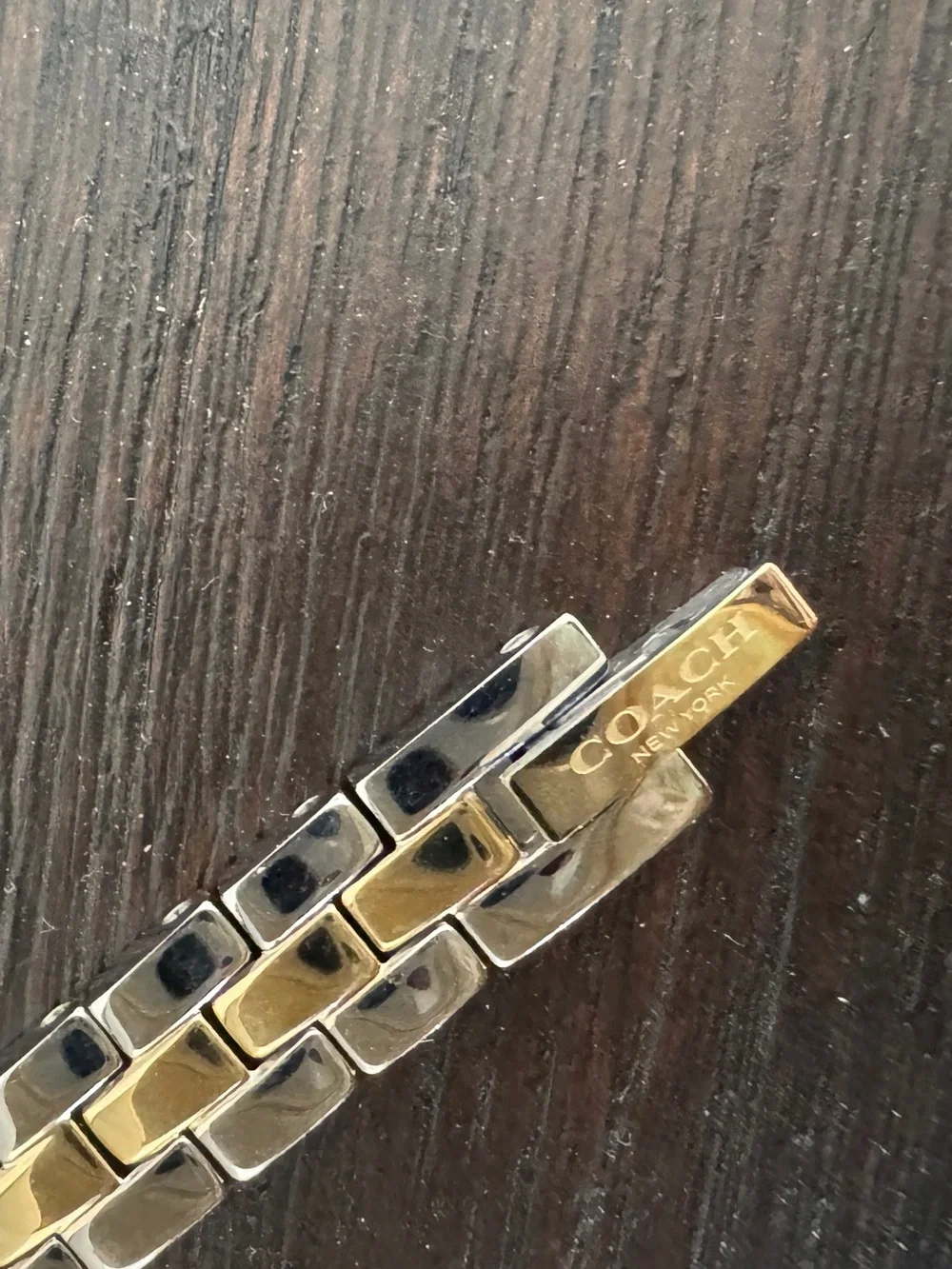 COACH Two-Tone Crystal Bezel Women's Bracelet Watch - Silver & Gold